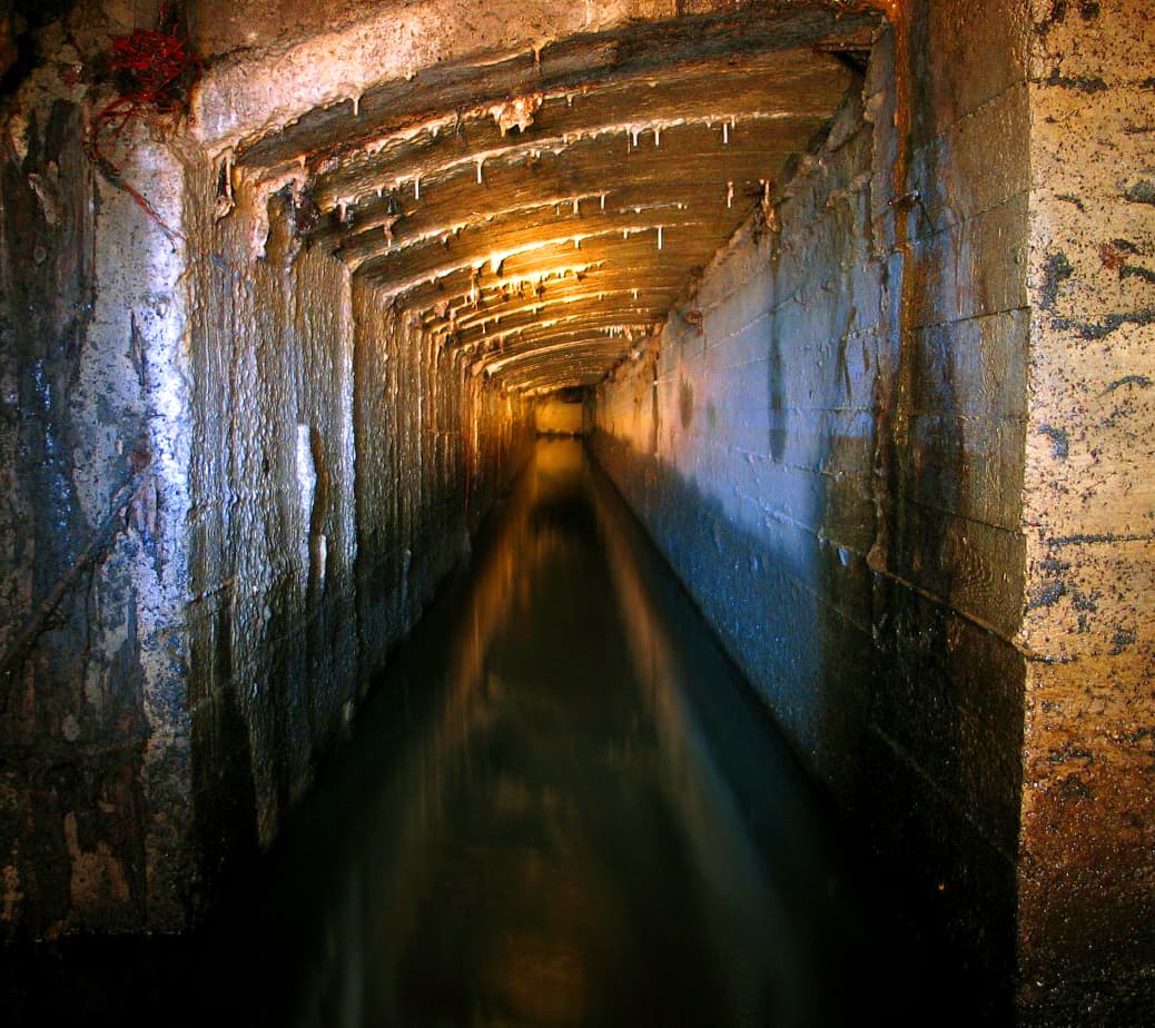An underground stormwater drain.