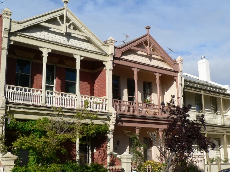 Timber terrace houses in Albert Park, Melbourne